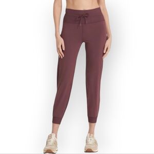 VUORI Daily Jogger Drawstring High Waist Ribbed Ankle Cuff 7/8 Rosewood Medium